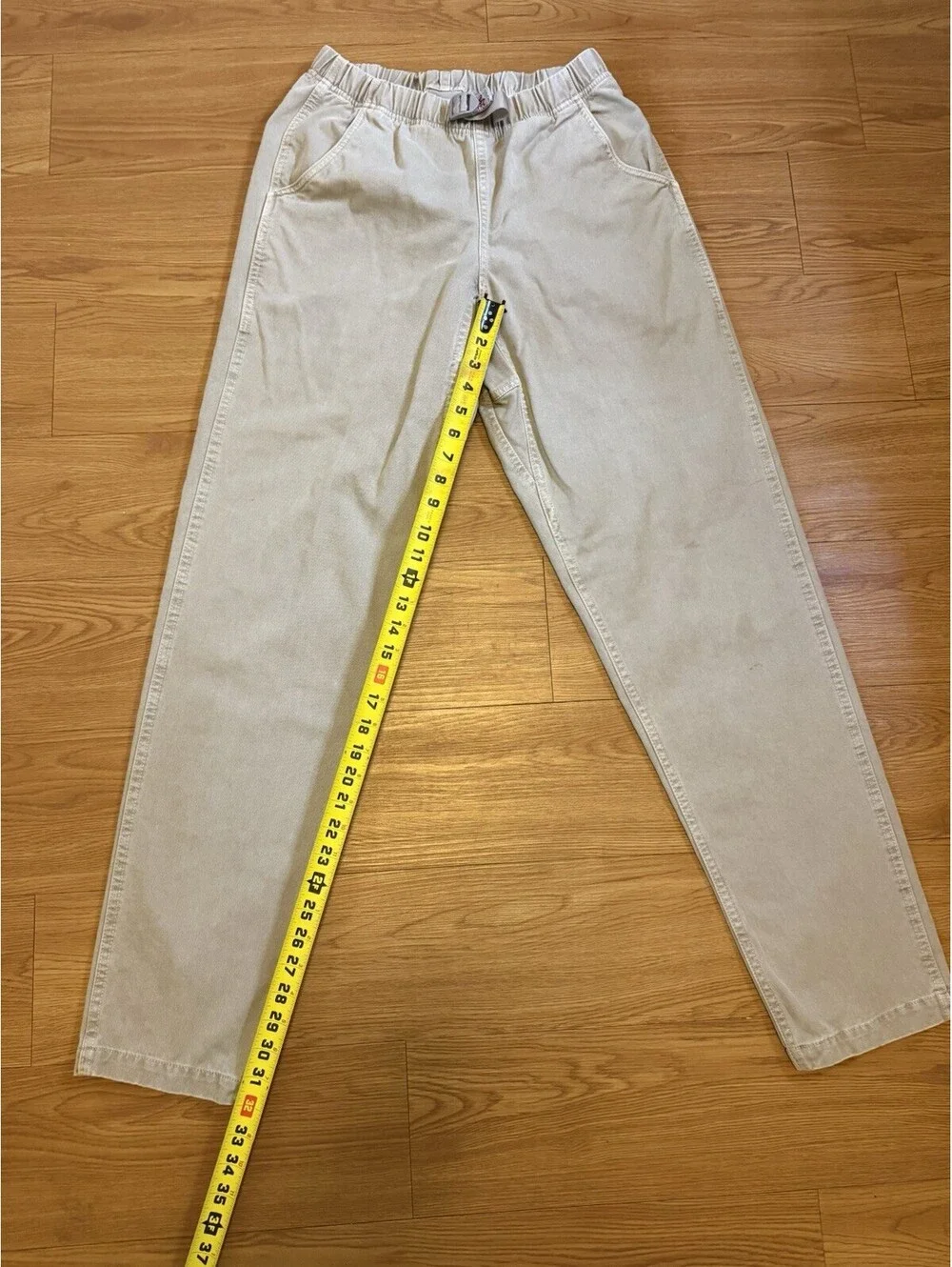 VTG GRAMICCI Men’s Climbing Pants - Tan Wash - Elastic Belted Waist - Size Small